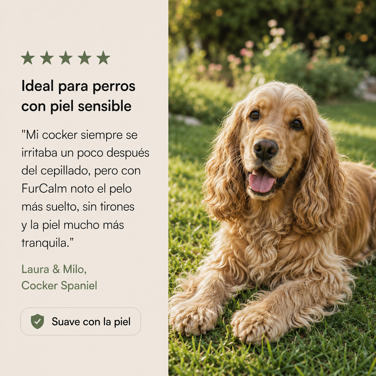 FurCalm™ – Cepillo de muda sin tirones