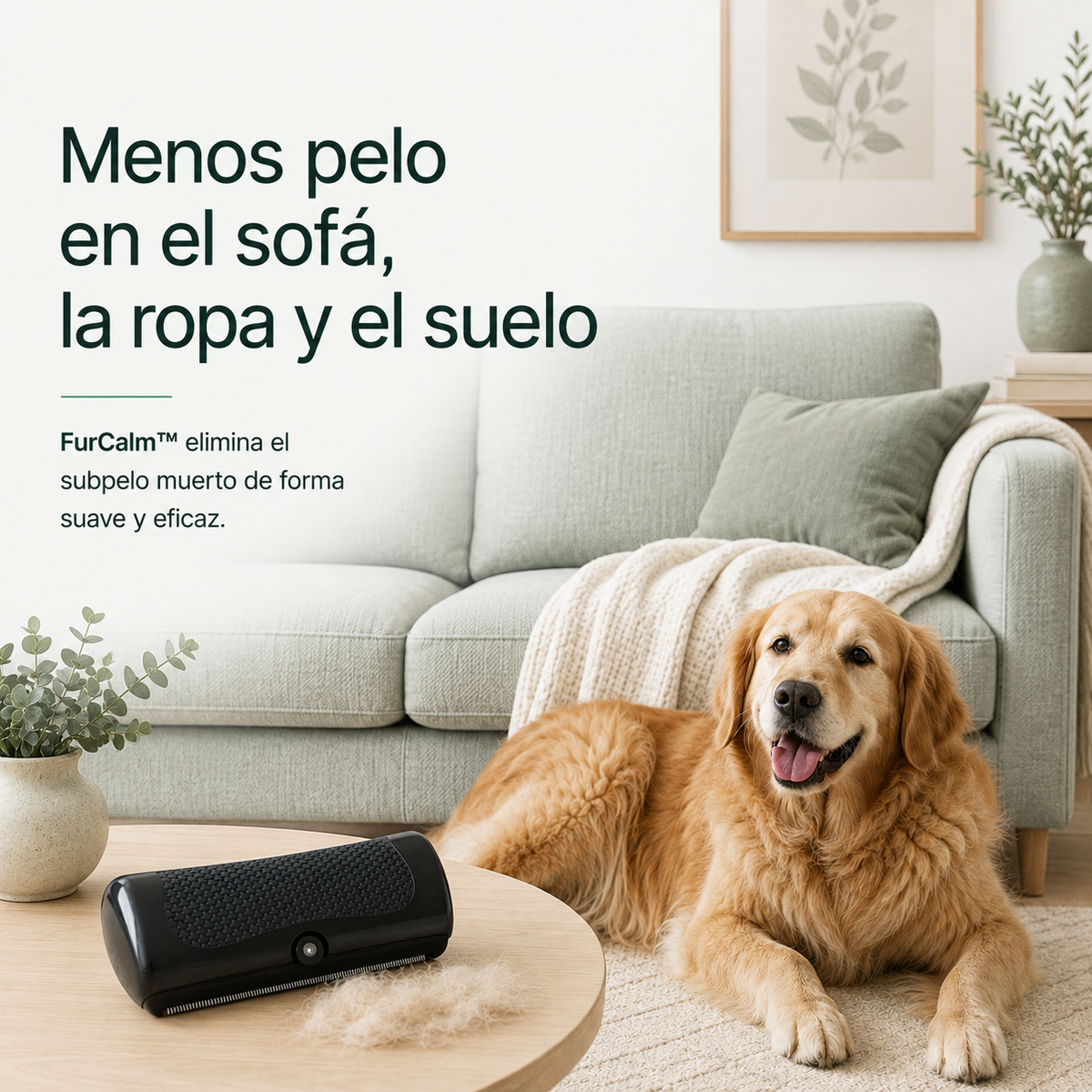 FurCalm™ – Cepillo de muda sin tirones